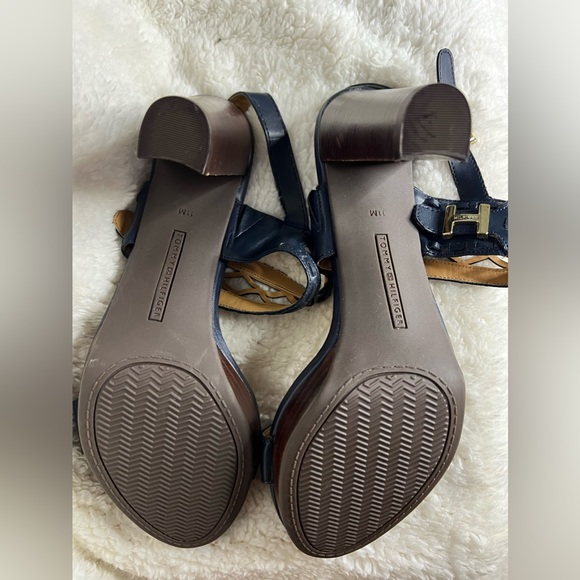 Tommy Hilfiger Navy Blue Platform Sandal Heels - Picture 4 of 6
